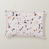 抽象芸術モダンミッドセンチュリーテラゾパターン アクセントクッション (裏面)