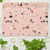 抽象芸術モダンミッドセンチュリーテラゾパターン キッチンタオル (折り畳み)