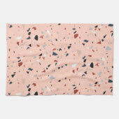 抽象芸術モダンミッドセンチュリーテラゾパターン キッチンタオル (横)