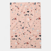 抽象芸術モダンミッドセンチュリーテラゾパターン キッチンタオル (縦)