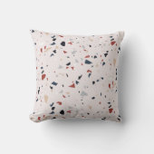 抽象芸術モダンミッドセンチュリーテラゾパターン クッション (正面)