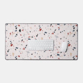 抽象芸術モダンミッドセンチュリーテラゾパターン デスクマット (キーボード&マウス)