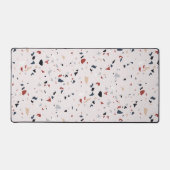 抽象芸術モダンミッドセンチュリーテラゾパターン デスクマット (正面)