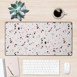 抽象芸術モダンミッドセンチュリーテラゾパターン デスクマット