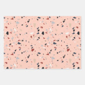 抽象芸術モダンミッドセンチュリーテラゾパターン ラッピングペーパーシート (正面2)