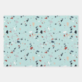 抽象芸術モダンミッドセンチュリーテラゾパターン ラッピングペーパーシート (正面2)