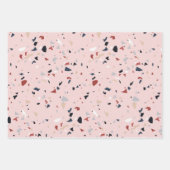 抽象芸術モダンミッドセンチュリーテラゾパターン ラッピングペーパーシート (正面3)