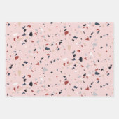 抽象芸術モダンミッドセンチュリーテラゾパターン ラッピングペーパーシート (正面)