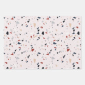 抽象芸術モダンミッドセンチュリーテラゾパターン ラッピングペーパーシート (正面2)