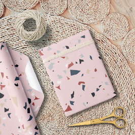 抽象芸術モダンミッドセンチュリーテラゾパターン ラッピングペーパー