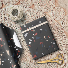 抽象芸術モダンミッドセンチュリーテラゾパターン ラッピングペーパー