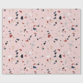 抽象芸術モダンミッドセンチュリーテラゾパターン ラッピングペーパー (フラット)