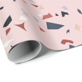 抽象芸術モダンミッドセンチュリーテラゾパターン ラッピングペーパー (ロールコーナー)