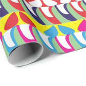 抽象芸術モダンミニマカラフルリスト ラッピングペーパー (ロールコーナー)