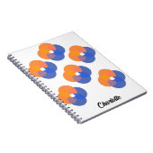 抽象芸術モダンミニマリストサークルオレンジブルー ノートブック (右側)