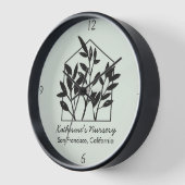 抽象芸術モダンミニマリストブラックハウスプラント 壁時計 (傾斜)