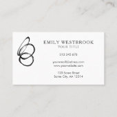 抽象芸術モダンミニマリストブラックプロフェッショナル 名刺 (裏面)