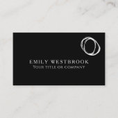 抽象芸術モダンミニマリストブラックプロフェッショナル 名刺 (正面)