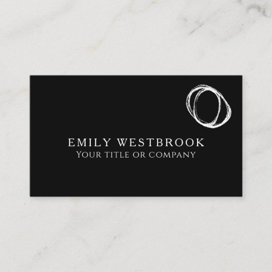 抽象芸術モダンミニマリストブラックプロフェッショナル 名刺 (正面)