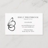 抽象芸術モダンミニマリストプロフェッショナル 名刺 (裏面)