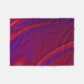 抽象芸術モダンミニマリスト赤紫スワール小 フリースブランケット (正面(横))
