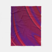 抽象芸術モダンミニマリスト赤紫スワール小 フリースブランケット (正面)