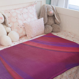 抽象芸術モダンミニマリスト赤紫スワール小 フリースブランケット