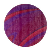 抽象芸術モダンミニマリスト赤紫スワール カッティングボード (正面)