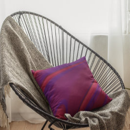 抽象芸術モダンミニマリスト赤紫スワール クッション