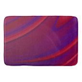 抽象芸術モダンミニマリスト赤紫スワール バスマット (正面)