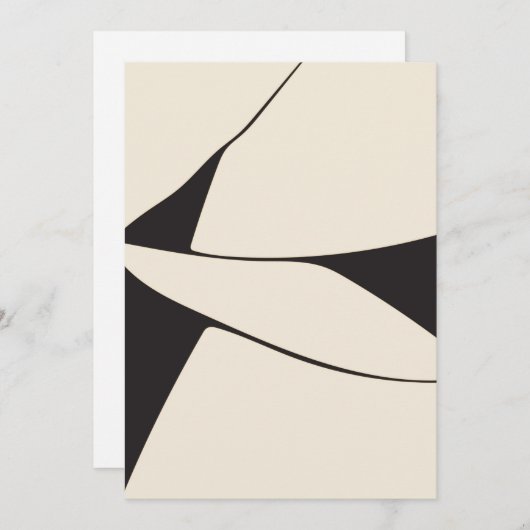 抽象芸術モダンミニマリズム日本スタイル結婚ズ セーブザデート (正面/裏面)