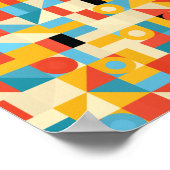 抽象芸術モダンミニマル円三角形 ポスター (角)