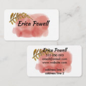 抽象芸術モダンミニマル水色テラコッタ 名刺 (正面/裏面)