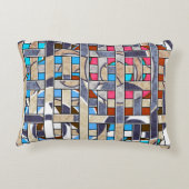 抽象芸術モダンミニマル画風景画 アクセントクッション (裏面)