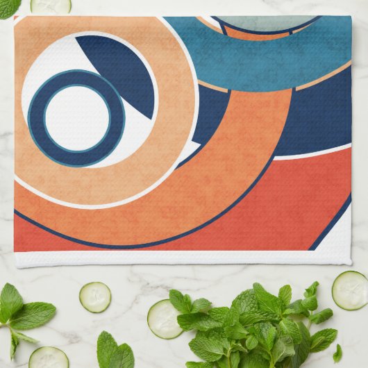 抽象芸術モダンミニマル画風景画 キッチンタオル (折り畳み)