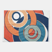 抽象芸術モダンミニマル画風景画 キッチンタオル (横)