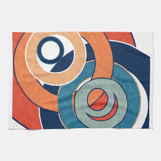 抽象芸術モダンミニマル画風景画 キッチンタオル (横)