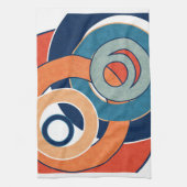 抽象芸術モダンミニマル画風景画 キッチンタオル (縦)