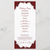 抽象芸術モダンミニマル結婚式 プログラム (裏面)