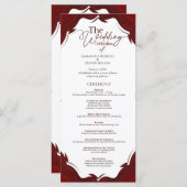 抽象芸術モダンミニマル結婚式 プログラム (正面/裏面)