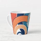 抽象芸術モダンミニマル造形図形 カフェラテマグ (左アングル)