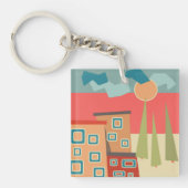 抽象芸術モダンミニマル造形図形 キーホルダー (正面)