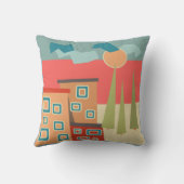 抽象芸術モダンミニマル造形図形 クッション (裏面)