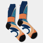 抽象芸術モダンミニマル造形図形 ソックス (右)