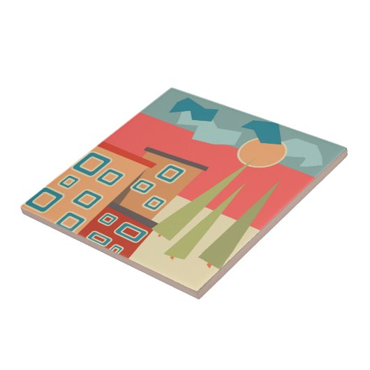 抽象芸術モダンミニマル造形図形 タイル (側面)