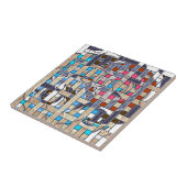 抽象芸術モダンミニマル造形図形 タイル (側面)