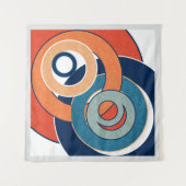 抽象芸術モダンミニマル造形図形 タペストリー (正面(横))