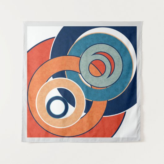 抽象芸術モダンミニマル造形図形 タペストリー (正面)