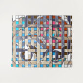 抽象芸術モダンミニマル造形図形 タペストリー (正面(横))