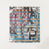 抽象芸術モダンミニマル造形図形 タペストリー (正面)